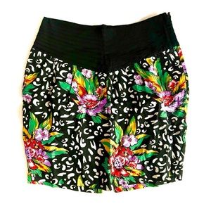 Vintage Motel High-Waisted Floral Mini Skirt